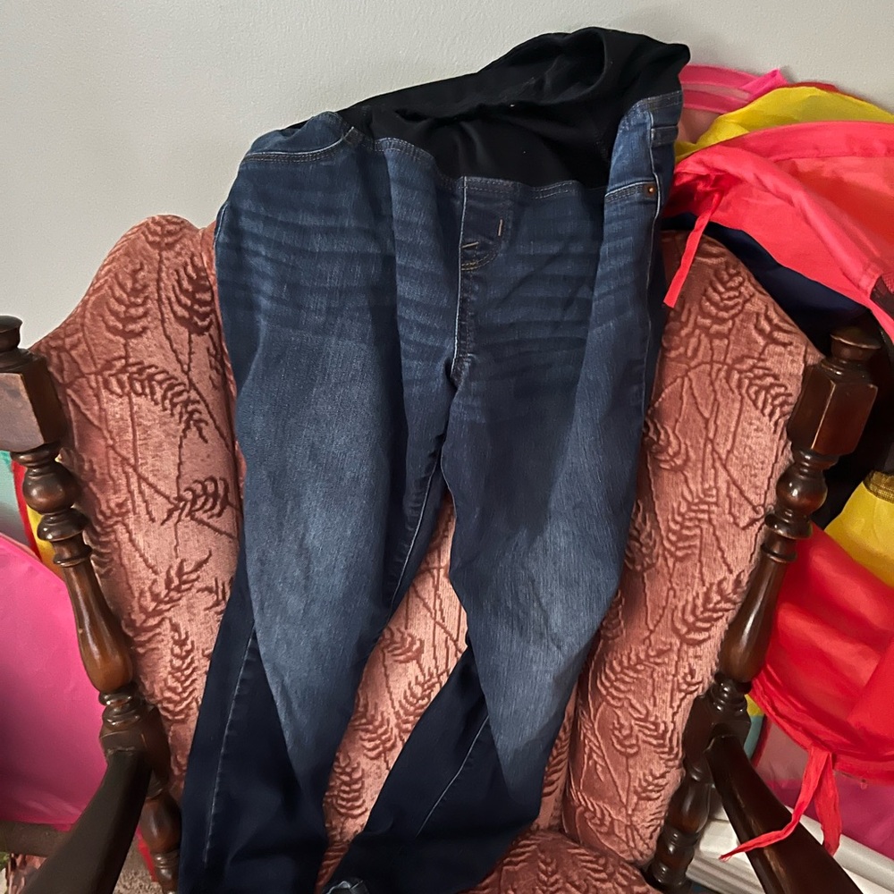 Isabel Maternity by Ingrid & Isabel Dark Blue Skinny Jeans size 10